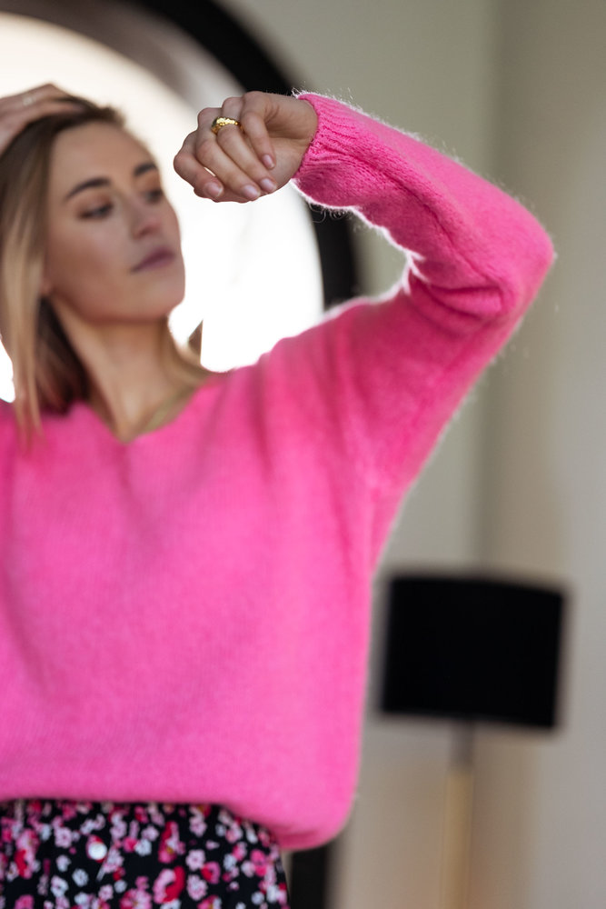 LOAS pull rose bébé LOAS pull rose bébé