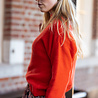 LAURETTA pull orange rouge LAURETTA pull orange rouge