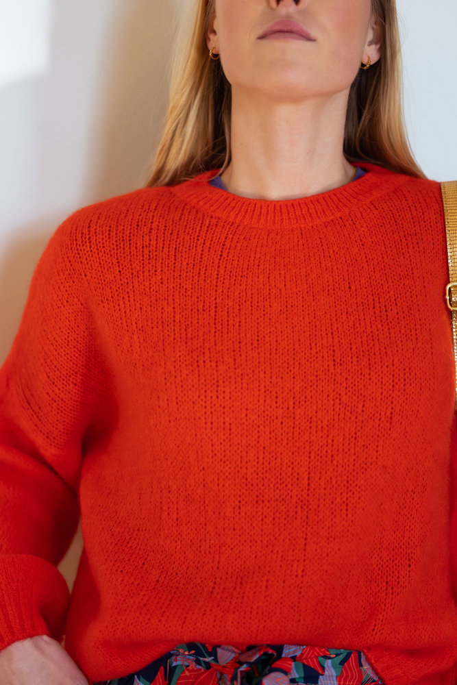 GALENA pull orange rouge GALENA pull orange rouge