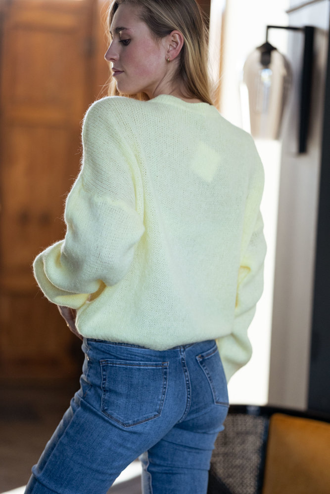 GALENA pull jaune clair GALENA pull jaune clair