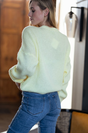 GALENA pull jaune clair GALENA pull jaune clair