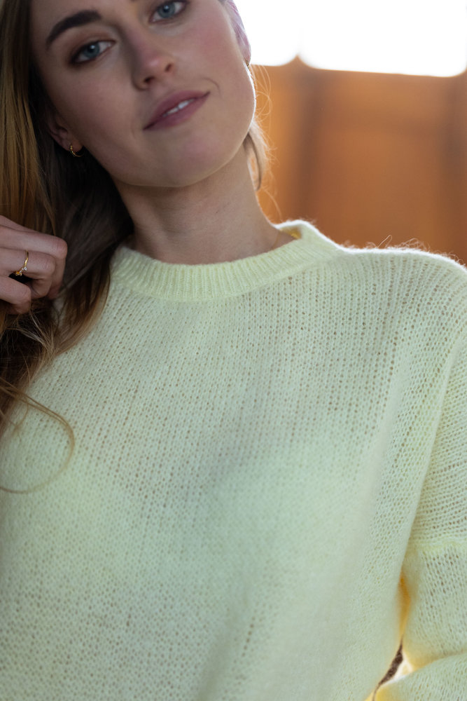 GALENA pull jaune clair GALENA pull jaune clair