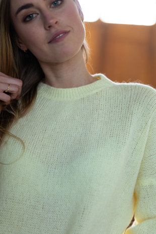 GALENA pull jaune clair GALENA pull jaune clair