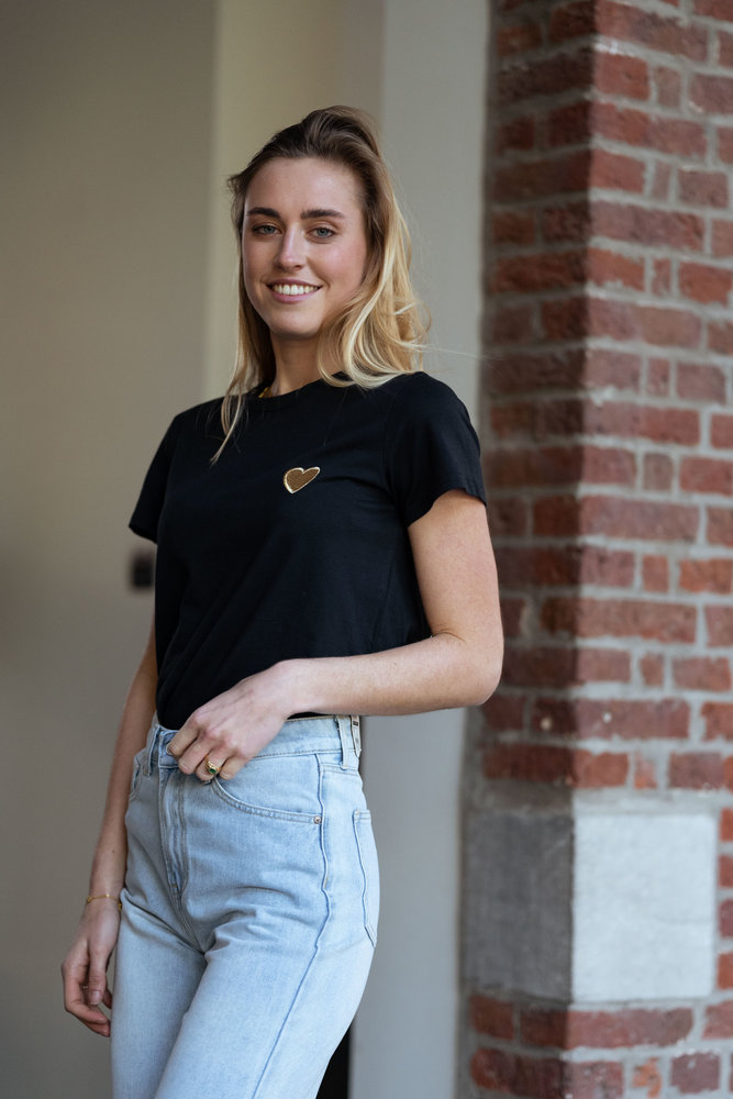 ATHEA t-shirt noir et or ATHEA t-shirt noir et or