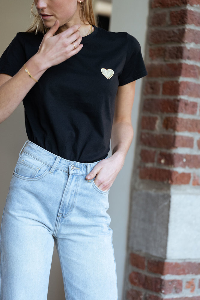 ATHEA t-shirt noir et or ATHEA t-shirt noir et or