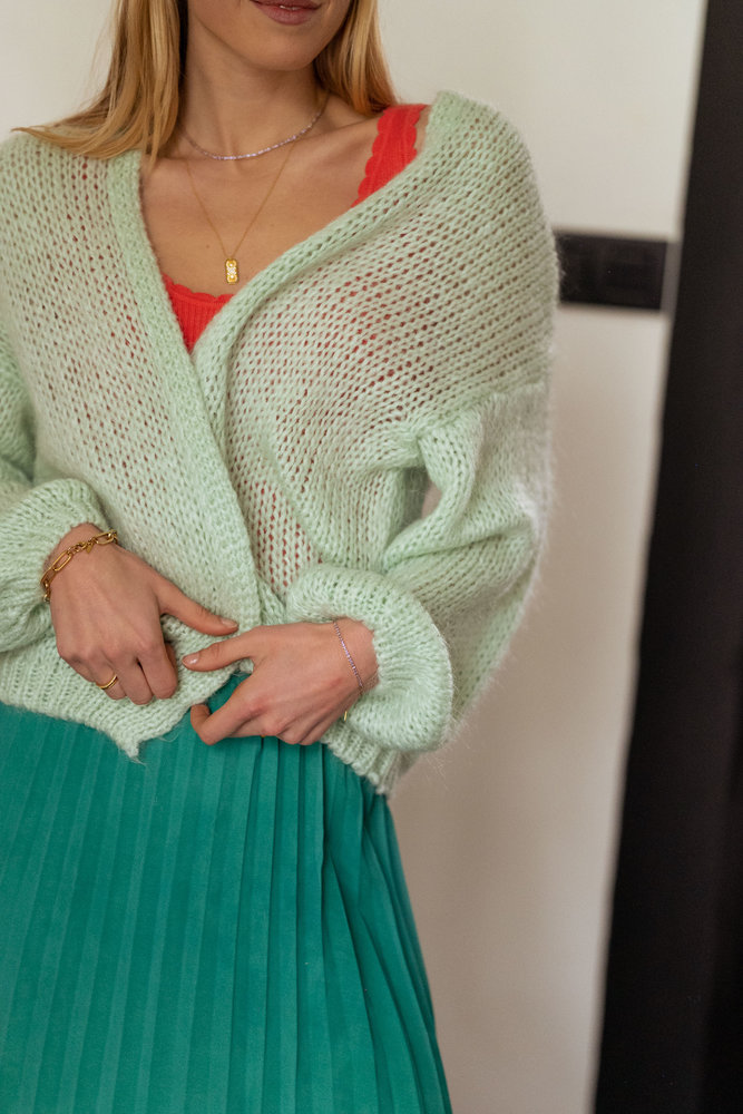 MALIKA gilet vert d'eau MALIKA gilet vert d'eau