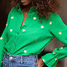 NAIA chemise verte à coeur doré NAIA chemise verte à coeur doré