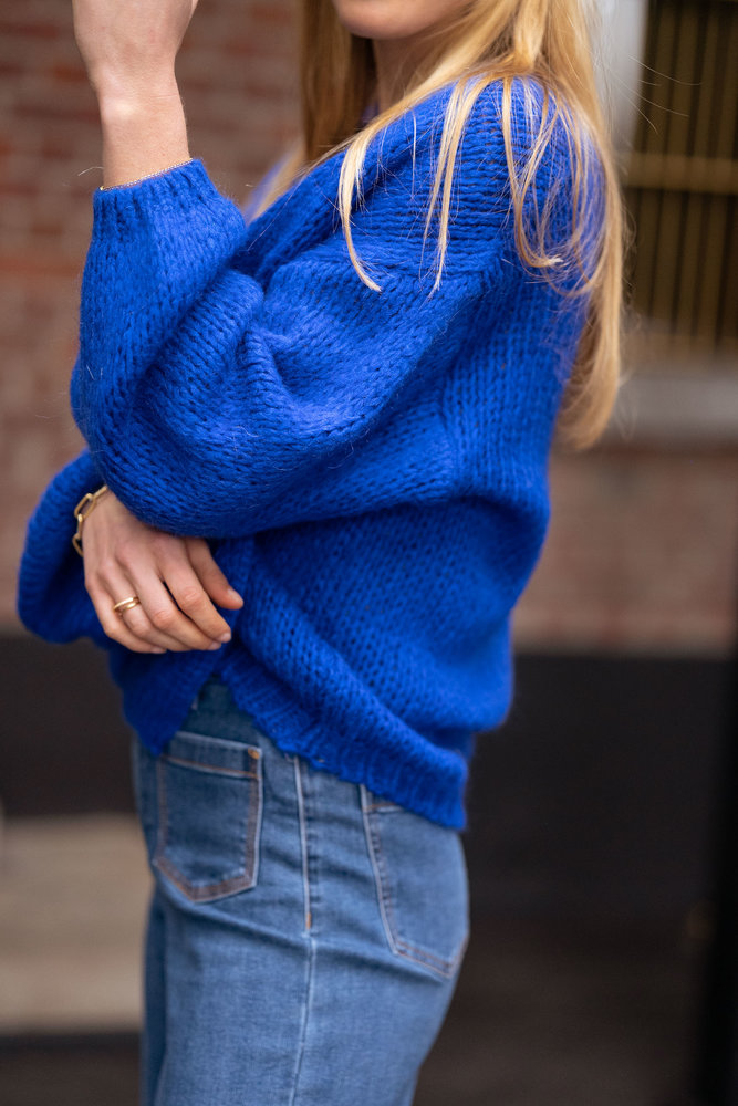 MALIKA gilet bleu royal