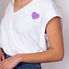 ATHANA t-shirt blanc et mauve ATHANA t-shirt blanc et mauve