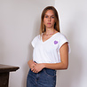 ATHANA t-shirt blanc et mauve ATHANA t-shirt blanc et mauve