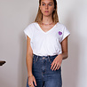 ATHANA t-shirt blanc et mauve ATHANA t-shirt blanc et mauve