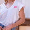 ATHANA t-shirt blanc et rose ATHANA t-shirt blanc et rose