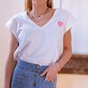 ATHANA t-shirt blanc et rose ATHANA t-shirt blanc et rose