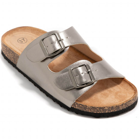 GIANA sandales argentées foncées