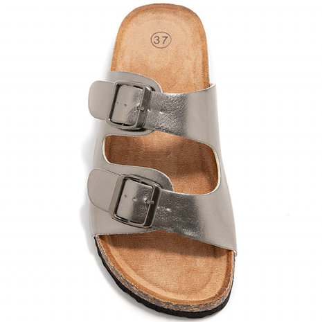 GIANA sandales argentées foncées