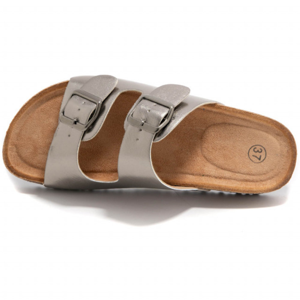 GIANA sandales argentées foncées