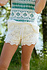ALIZEE short en dentelle blanc