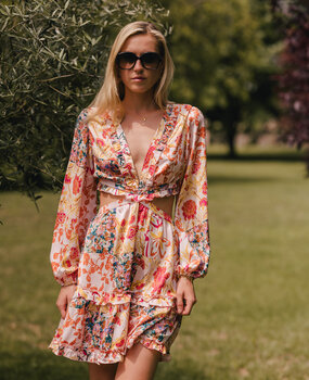 ARIANNE robe courte rose