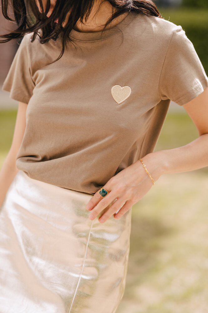 ATHEA t-shirt kaki et or ATHEA t-shirt kaki et or