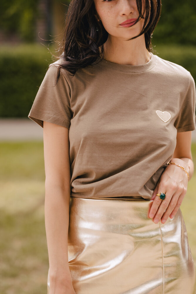 ATHEA t-shirt kaki et or ATHEA t-shirt kaki et or