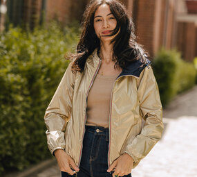 JASMINE imperméable court réversible marine