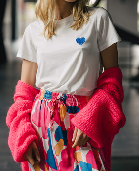 ATHEA t-shirt blanc et bleu royal ATHEA t-shirt blanc et bleu royal