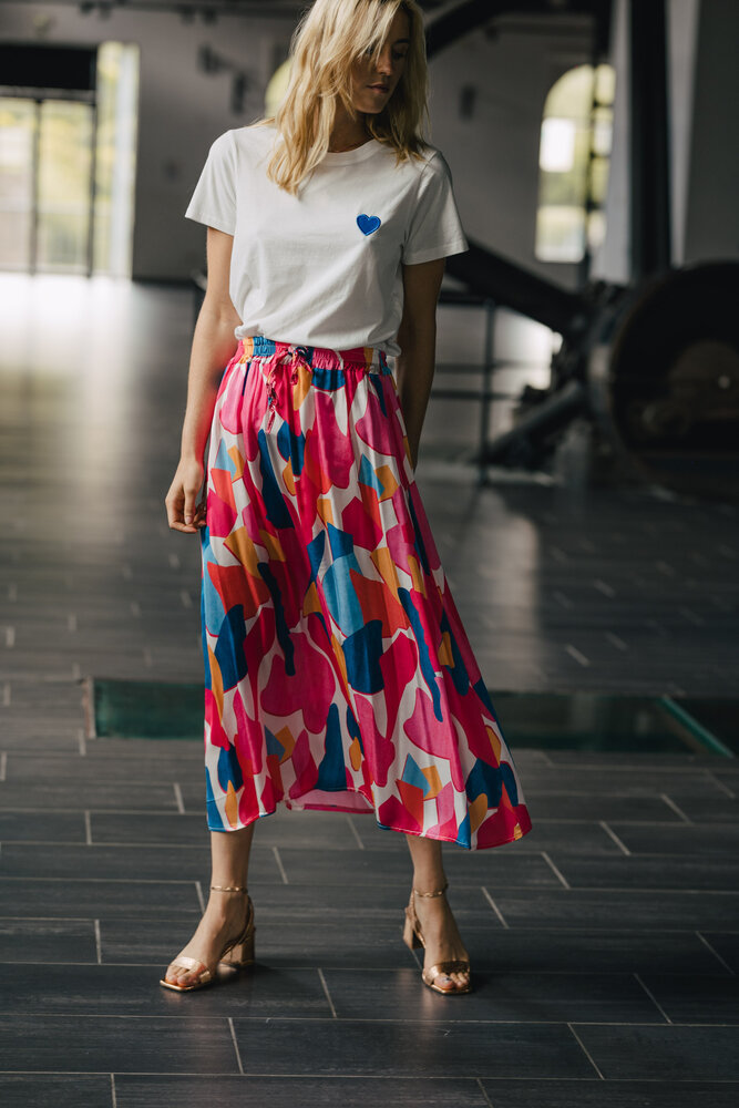 ATHEA t-shirt blanc et bleu royal ATHEA t-shirt blanc et bleu royal