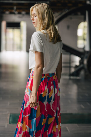 ATHEA t-shirt blanc et bleu royal