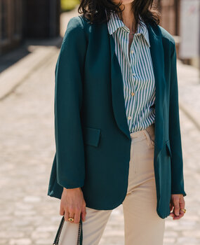 MATHIS blazer vert bouteille