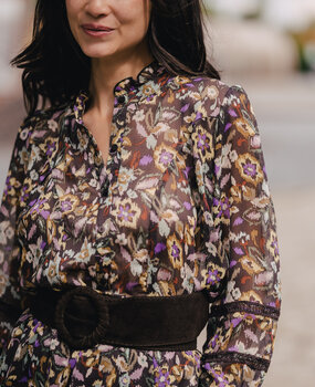 JILL chemisier chocolat