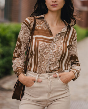 FLORISE chemisier chocolat