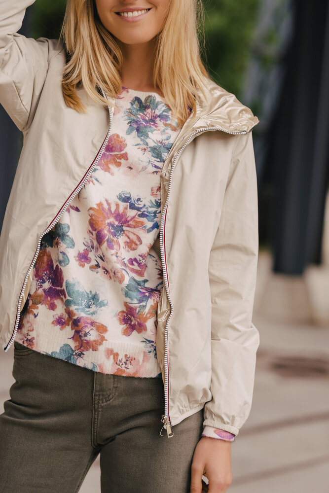 JASMINE imperméable court réversible beige JASMINE imperméable court réversible beige