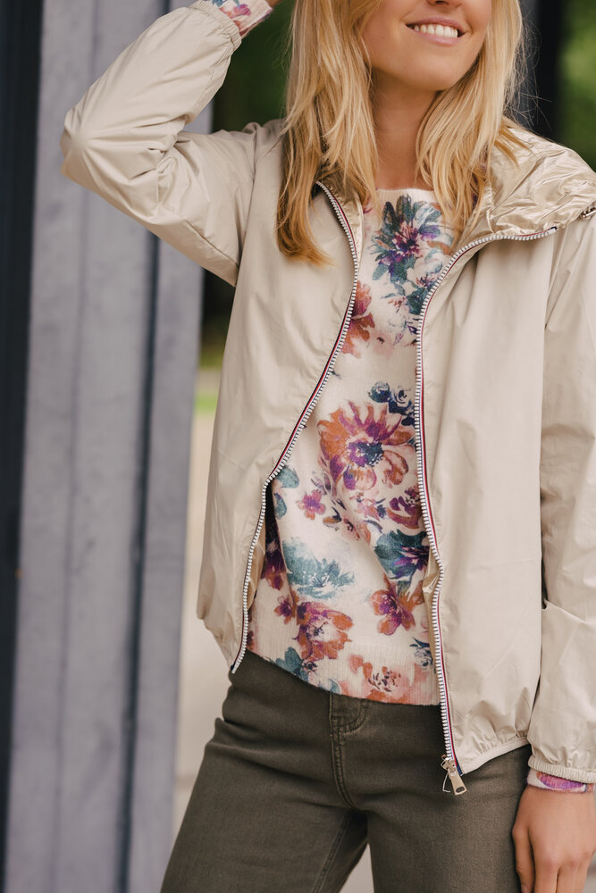 JASMINE imperméable court réversible beige JASMINE imperméable court réversible beige