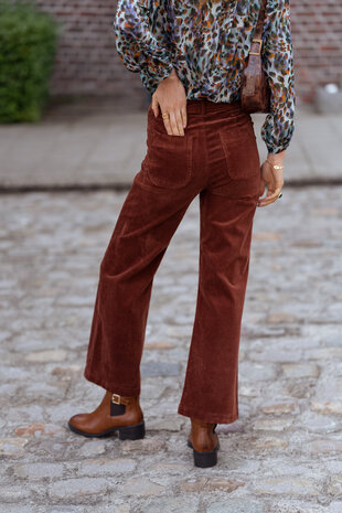 VALENTINA pantalon en velours camel