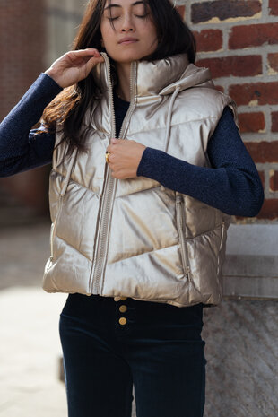 TEREZIA doudoune champagne sans manches