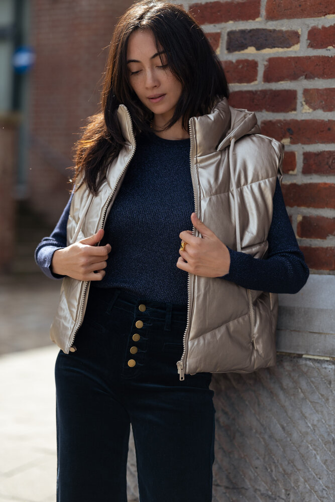 TEREZIA doudoune champagne sans manches