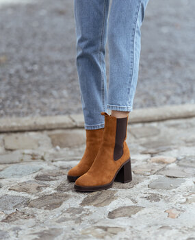 KATIE bottines camel KATIE bottines camel