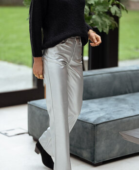 BARBARA pantalon argenté