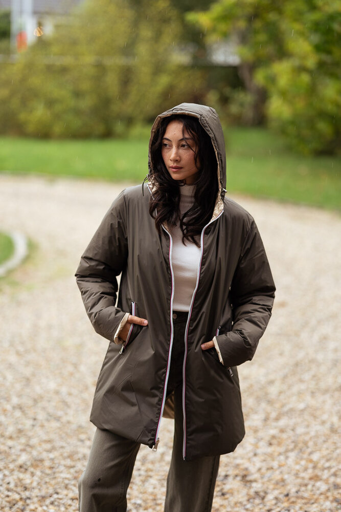 SVETLANA manteau réversible kaki SVETLANA manteau réversible kaki