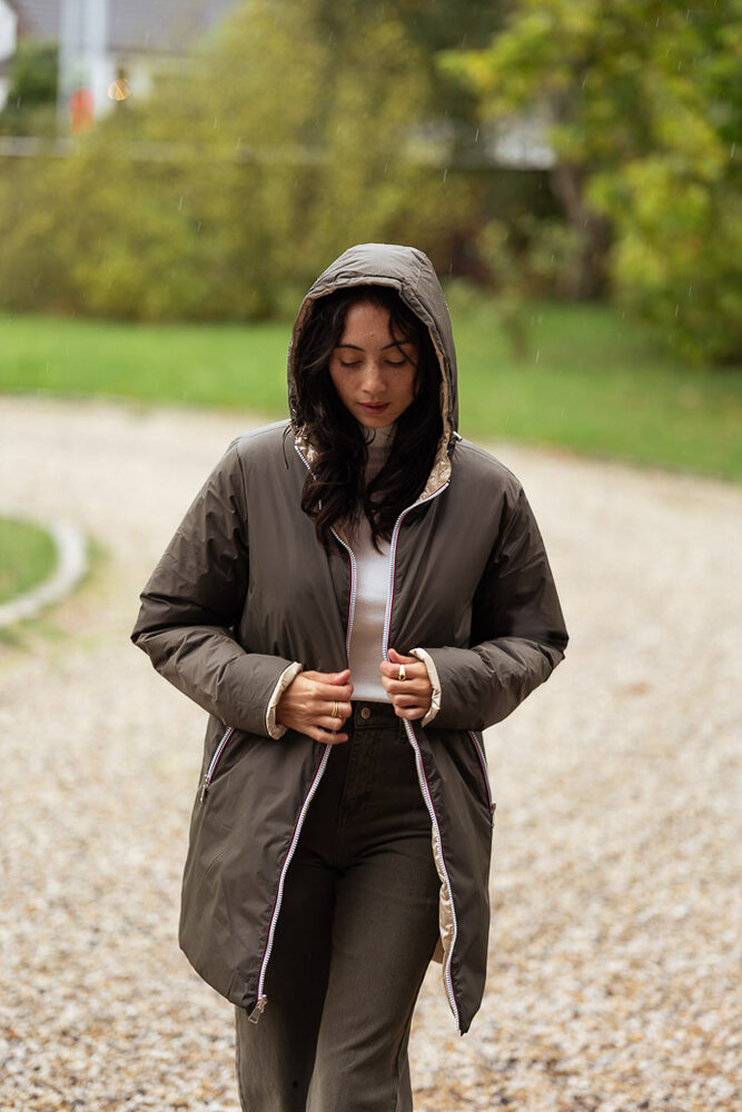 SVETLANA manteau réversible kaki SVETLANA manteau réversible kaki