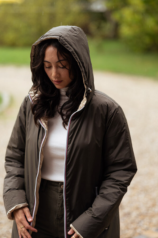 SVETLANA manteau réversible kaki SVETLANA manteau réversible kaki