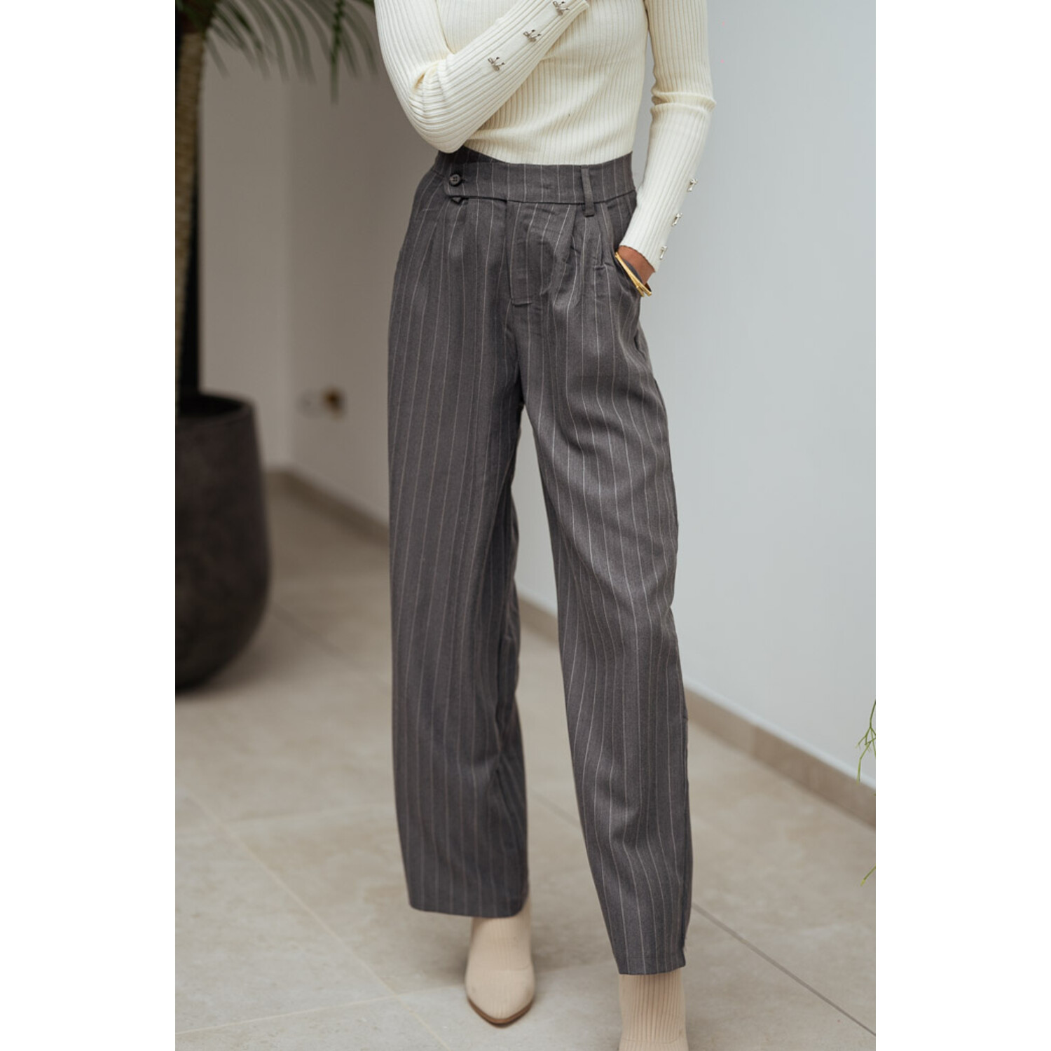 GIZELLA pantalon gris - MYSTORE