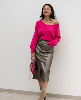 KYLE jupe simili cuire bronze KYLE jupe simili cuire bronze