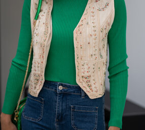 AMAEL gilet beige
