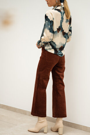 VALENTINA pantalon en velours camel
