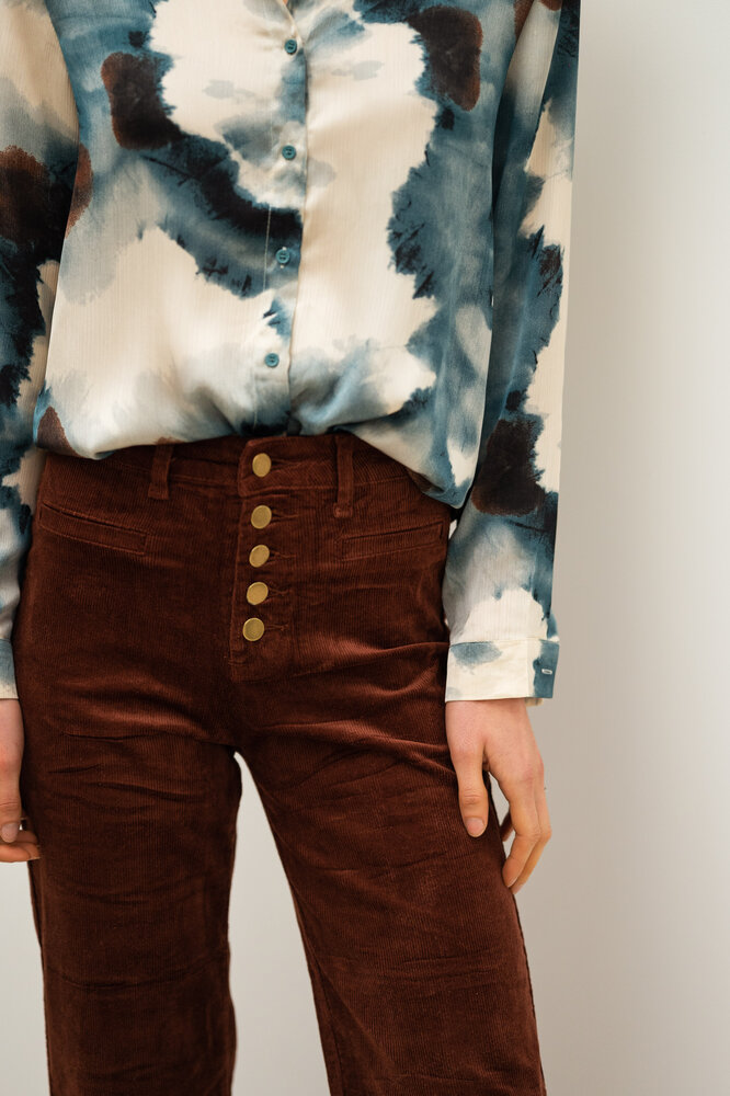 VALENTINA pantalon en velours camel