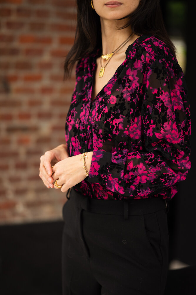 EDMEE chemisier fuchsia