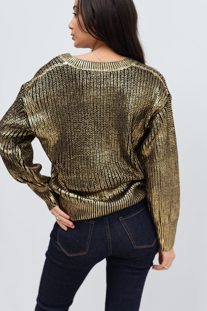 ZOEY pull noir et dore