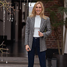 TIZIA blazer en laine noir et blanc TIZIA blazer en laine noir et blanc