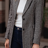 TIZIA blazer en laine noir et blanc TIZIA blazer en laine noir et blanc